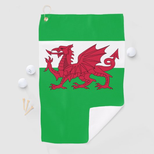 wales vlag golfhanddoek (Insitu)