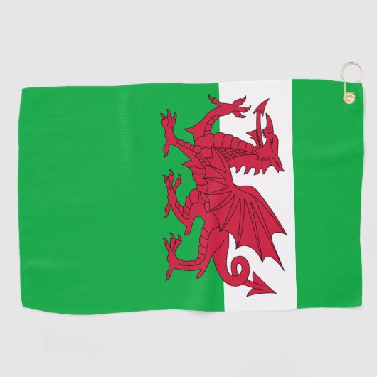 wales vlag golfhanddoek (Horizontaal)