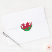 wales vlag hart sticker (Envelop)