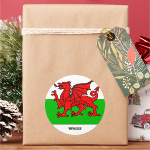 Wales vlag / Keltische draak Ronde Sticker
