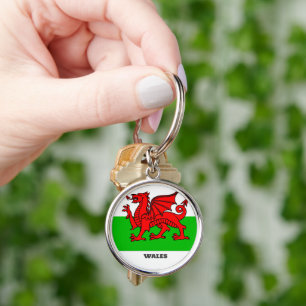 Wales vlag / Keltische draak Sleutelhanger