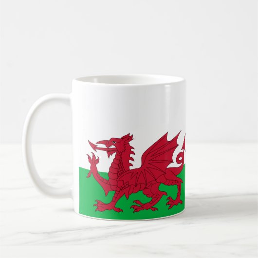 Wales Vlag Keramische Mok (Links)