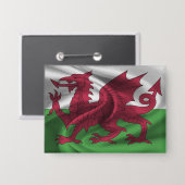 Wales Vlag Knop Button (Voorkant / Achterkant)