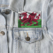 Wales Vlag Knop Button (Insitu)