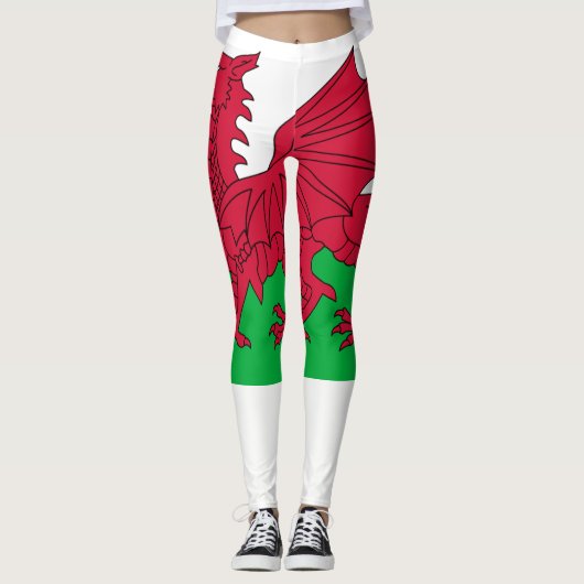Wales vlag leggings (Voorkant)