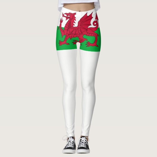 Wales vlag leggings (Voorkant)