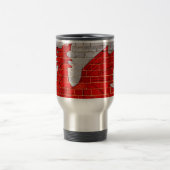 Wales vlag op een muur reisbeker (Center)