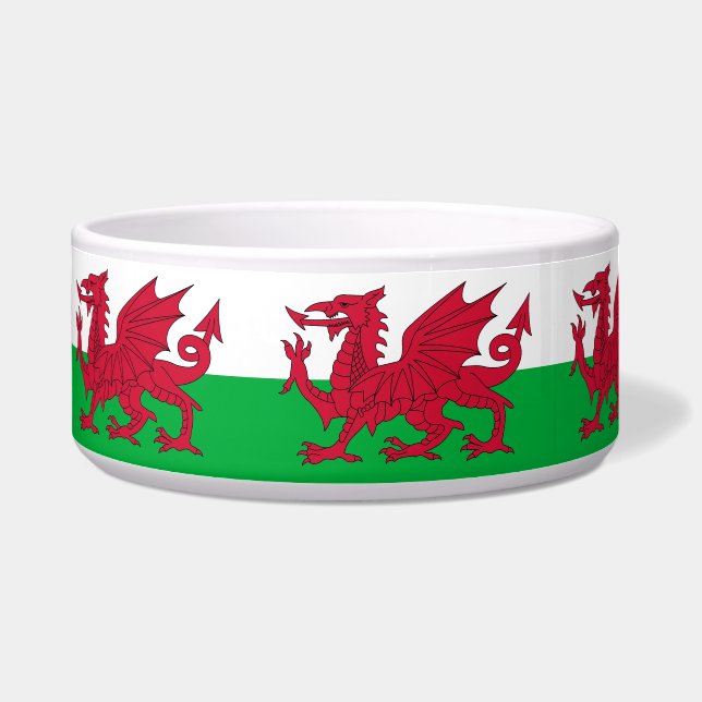 Wales Vlag Pet Bowl Voerbakje (Links)