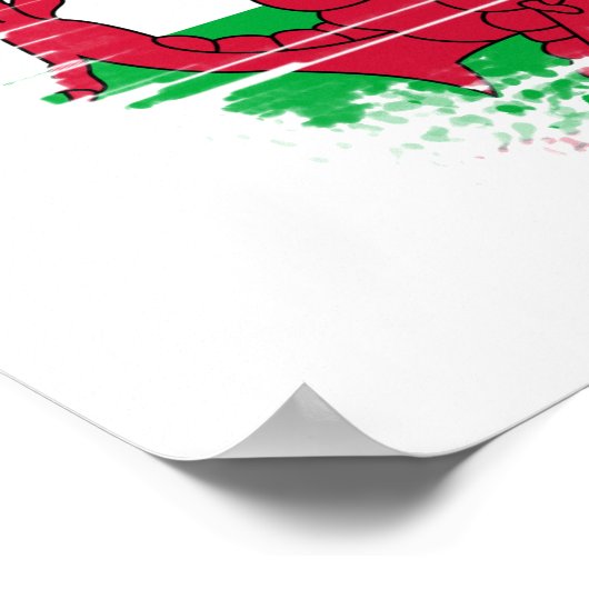 Wales vlag poster (Hoek)