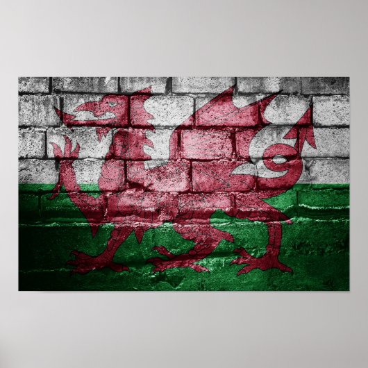 Wales-vlag Poster (Voorkant)