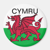 Wales Vlag Rode draak Cymru Reizen Magneet (Voorkant)