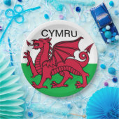 Wales Vlag Rode draak Cymru Welsh Party Papieren Bordje (Feest)