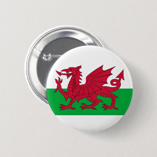 wales vlag ronde button 5,7 cm (Voorkant /achterkant)
