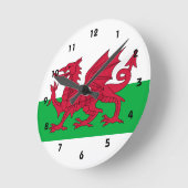 wales vlag ronde klok (Hoek)