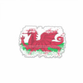 Wales vlag sticker (Voorkant)
