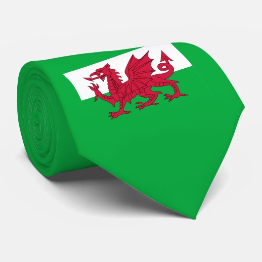 wales vlag stropdas (Opgerold)