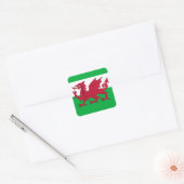 wales vlag vierkante sticker (Envelop)