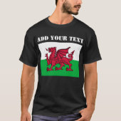 Wales Vlag Voetbal cymru rode draak Welsh patriott T-shirt (Voorkant)