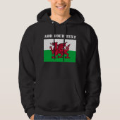 Wales Vlag Welsh cumru Football Voetbal Hoodie (Voorkant)