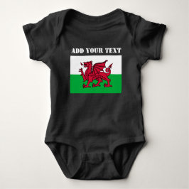 Wales Vlag Welsh Dragon Cardiff Patriottisch Romper