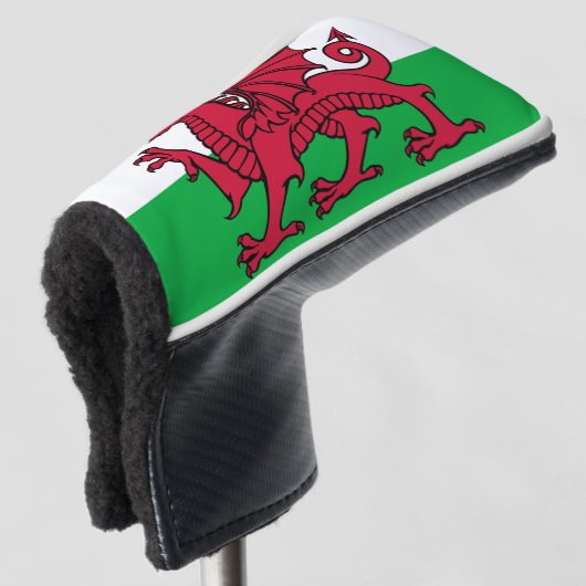Wales Vlag Welsh Football Voetbal Patriottisch Rei Golfheadcover (3/4 voorkant)
