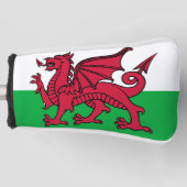 Wales Vlag Welsh Football Voetbal Patriottisch Rei Golfheadcover (Voorkant)