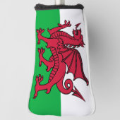 Wales Vlag Welsh Football Voetbal Patriottisch Rei Golfheadcover (Draai 90)