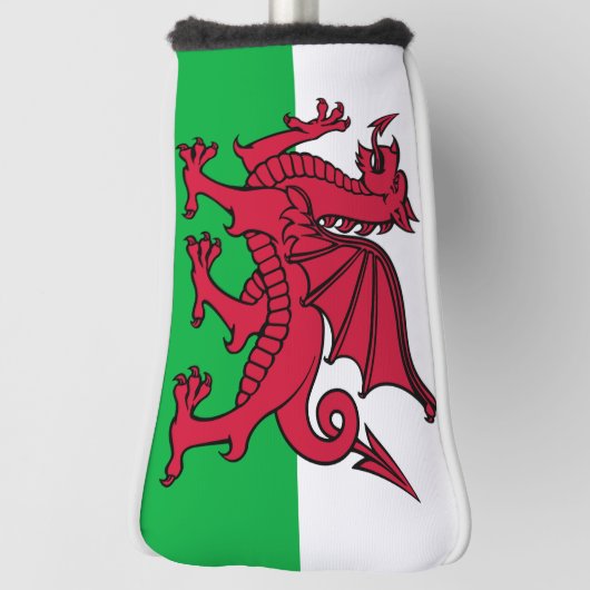 Wales Vlag Welsh Football Voetbal Patriottisch Rei Golfheadcover (Draai 90)