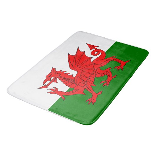 Wales vlag Welsh red dragon Badmat (Gekanteld)