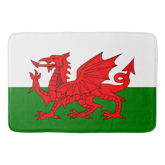 Wales vlag Welsh red dragon Badmat (Voorkant)