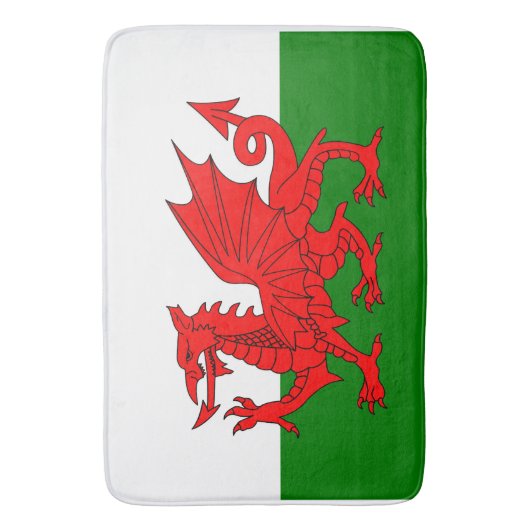 Wales vlag Welsh red dragon Badmat (Voorkant Verticaal)