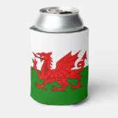 Wales vlag Welsh red dragon Blikjeskoeler (Blikje Achterkant)
