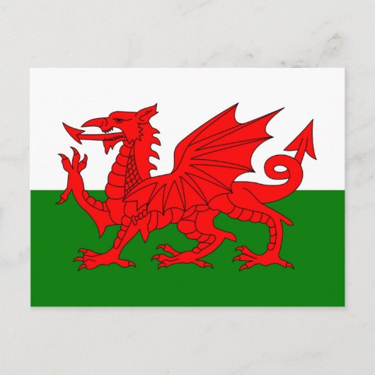 Wales vlag Welsh red dragon Briefkaart (Voorkant)
