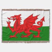 Wales vlag Welsh red dragon Deken (Voorkant)