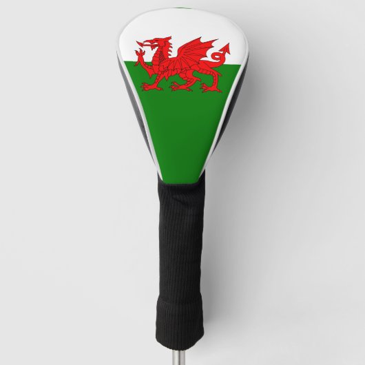 Wales vlag Welsh red dragon Golfheadcover (Voorkant)