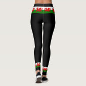 Wales vlag Welsh red dragon Leggings (Achterkant)