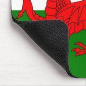 Wales vlag Welsh red dragon Muismat (Hoek)