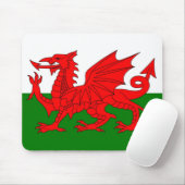 Wales vlag Welsh red dragon Muismat (Met muis)