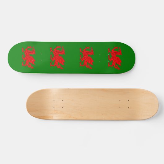 Wales vlag Welsh red dragon Persoonlijk Skateboard (Horizontaal)