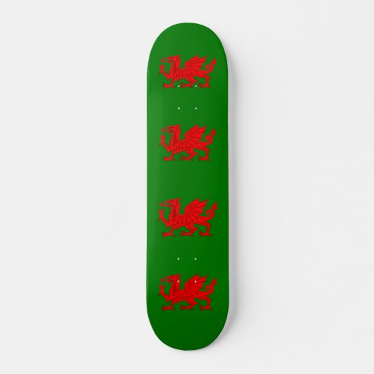 Wales vlag Welsh red dragon Persoonlijk Skateboard (Voorkant)