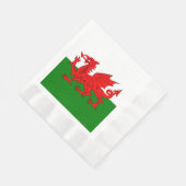 Wales vlag Welsh red dragon Servetten (Hoek)