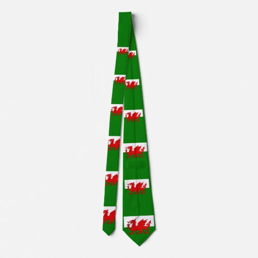 Wales vlag Welsh red dragon Stropdas (Achterkant)