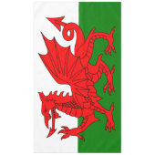 Wales vlag Welsh red dragon Tafelkleed (Voorkant)