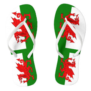 Wales vlag Welsh red dragon Teenslippers