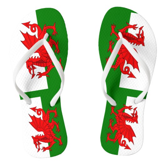 Wales vlag Welsh red dragon Teenslippers (Voetbed)