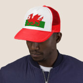 Wales vlag Welsh red dragon Trucker Pet (In situ)