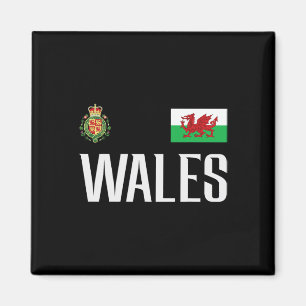 Wales Vlag Welshe Voetbal Fan Mannen Vrouwen Kind Magneet