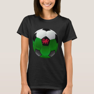 Wales Voetbal Football Vlag Jongens Kinderen Meisj T-shirt