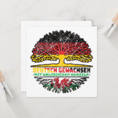 Wales Walisisch Deutsch Deutschland Baum Wurzel Kaart (Voorkant / Achterkant in situ)