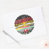 Wales Walisisch Deutsch Deutschland Baum Wurzel Ronde Sticker (Envelop)